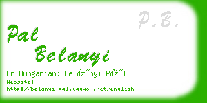 pal belanyi business card